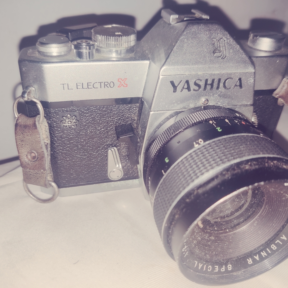 Yashica Silver and Black Film Camera for Vintage Photography